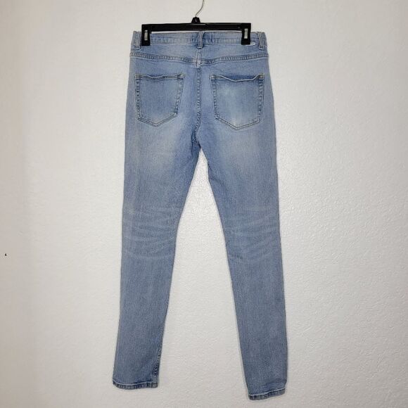 Ovadia & Son's Men's Size 30 OS-1 Slim Fit Light Wash Blue Denim 5 Pocket Jeans - Picture 6 of 7